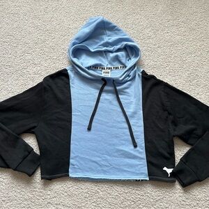 Victoria's Secret PINK Blue and Black cropped HoodieNWT